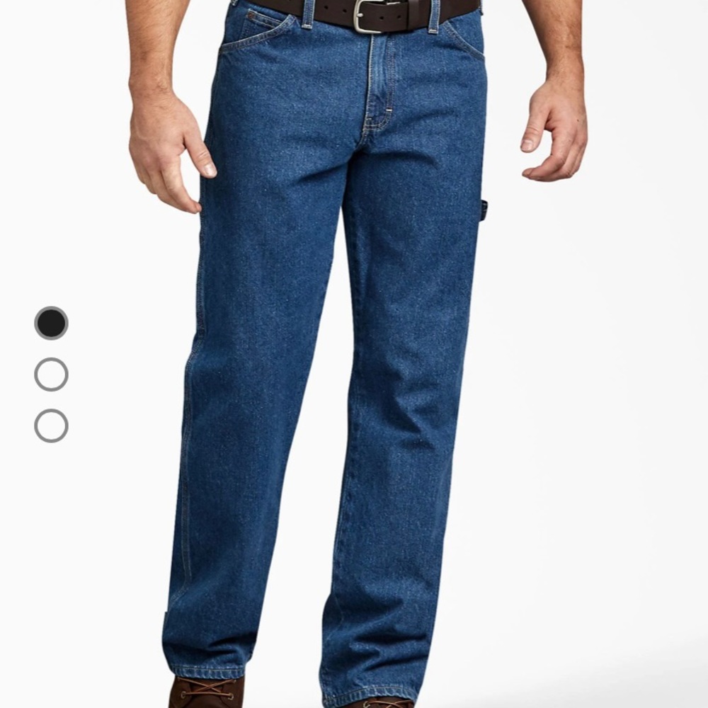 3 Dickies Relaxed Fit Carpenter Heavyweight Jeans Stonewashed Indigo Blue, 36x30
